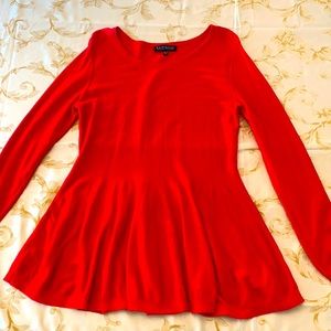 Eloquii red sweater- fit and flare size 14